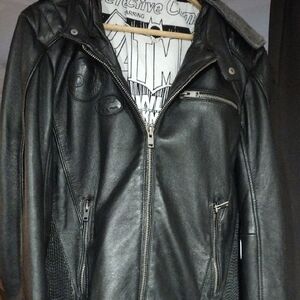 Men's Batman Black Leather Bomber Jacket